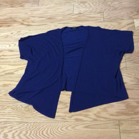 M By Johnny royal blue short sleeve open face wrap - Picture 3 of 12
